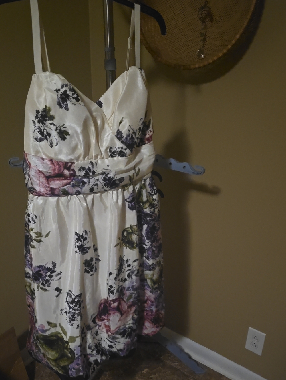 torrid Cream Floral Spaghetti-Strap Dress